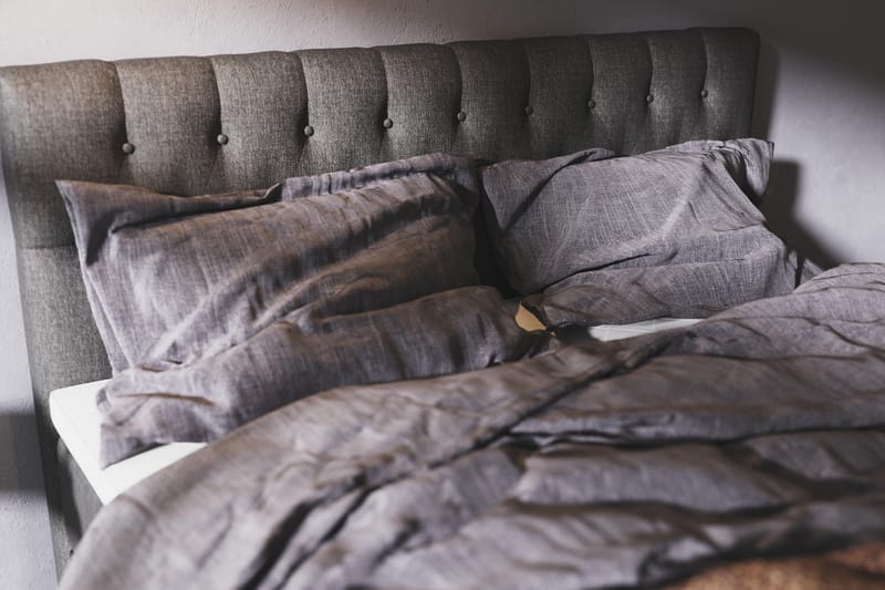 Boxy Box Bed 120x200 cm Komplet Sengepakke med Opbevaring - Sort/Grå - Møbler - Senge - Komplet sengepakke