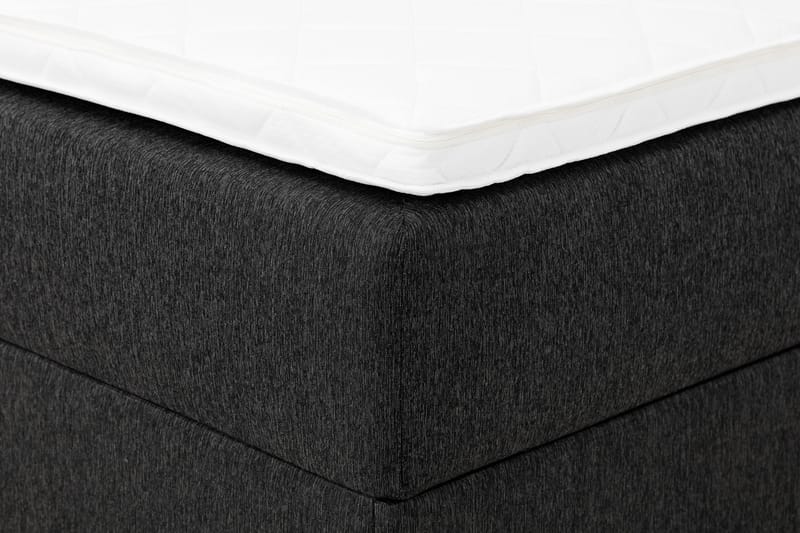Boxy Box Bed 180x200 cm Komplet Sengepakke med Opbevaring - Sort/Grå - Seng med opbevaring - Dobbeltseng med opbevaring
