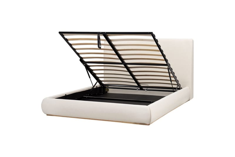 Seng med opbevaring Campagne - Beige, 160x200 cm - Møbler - Senge - Sengeramme & sengestel