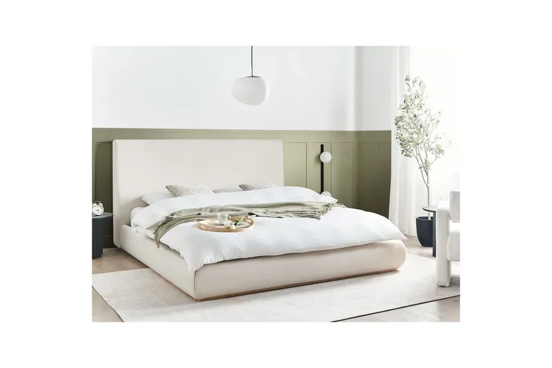 Seng med opbevaring Campagne - Beige, 180x200 cm - Møbler - Senge - Sengeramme & sengestel