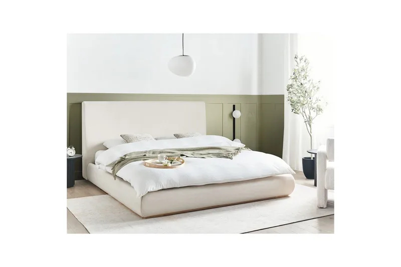 Seng med opbevaring Campagne - Beige, 180x200 cm - Møbler - Senge - Sengeramme & sengestel