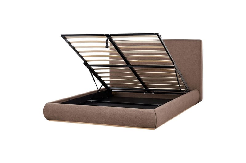 Seng med opbevaring Campagne, Brun, 160x200 cm