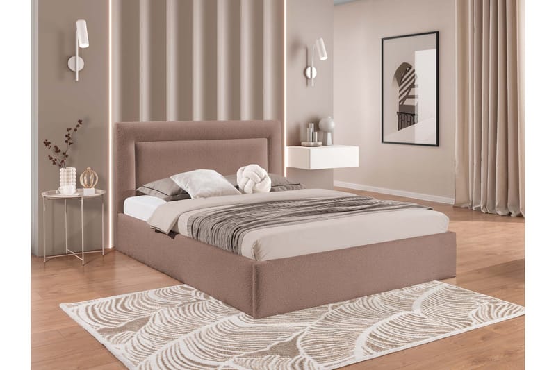 Carve Opbevaringsseng - Beige - Møbler - Senge - Seng med opbevaring