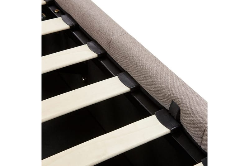 Seng med opbevaring Castelnavet - Beige, sort, 180x200 cm - Møbler - Senge - Sengeramme & sengestel