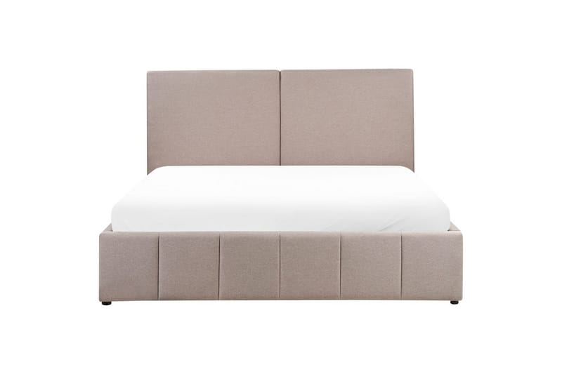 Seng med opbevaring Castelnavet - Beige, sort, 180x200 cm - Møbler - Senge - Sengeramme & sengestel