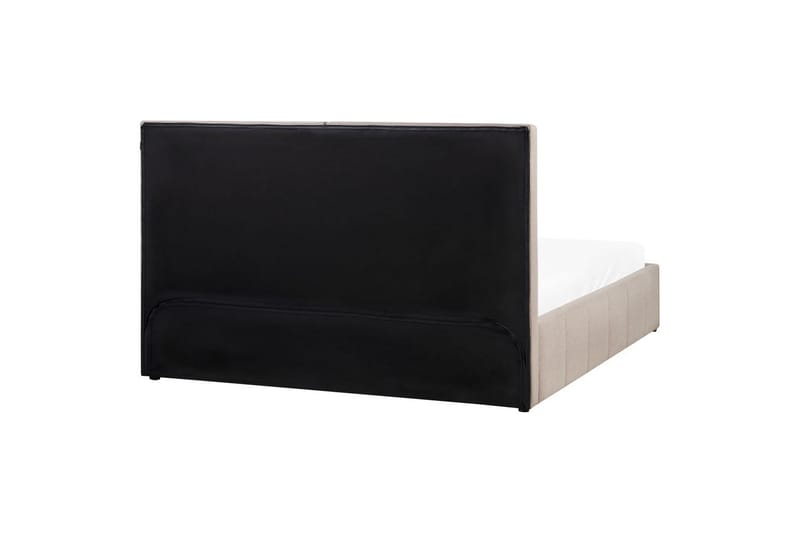 Seng med opbevaring Castelnavet - Beige, sort, 180x200 cm - Møbler - Senge - Sengeramme & sengestel