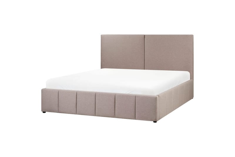 Seng med opbevaring Castelnavet - Beige, sort, 180x200 cm - Møbler - Senge - Sengeramme & sengestel