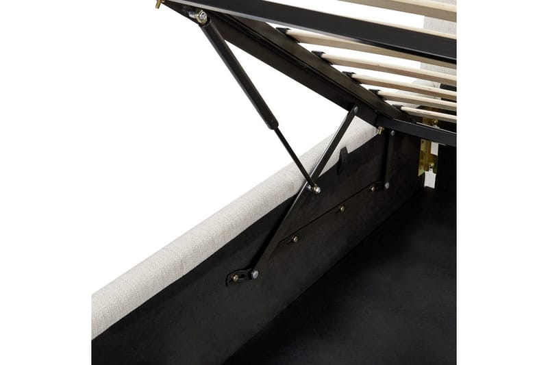 Seng med opbevaring Castelnavet - Hvid, Sort, 160x200 cm - Møbler - Senge - Sengeramme & sengestel