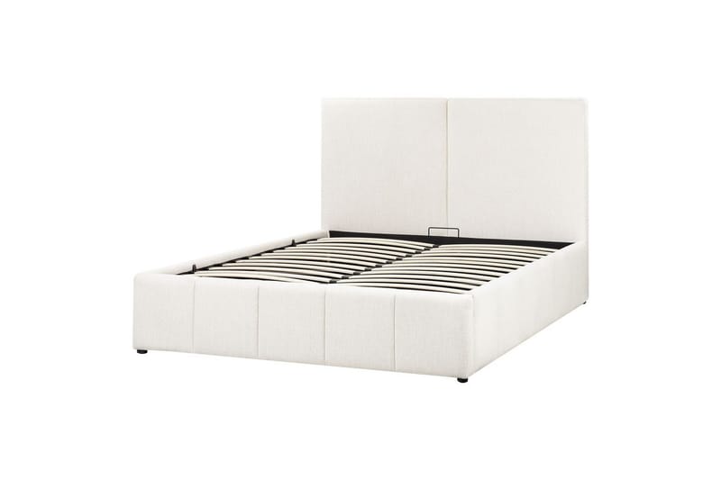 Seng med opbevaring Castelnavet - Hvid, Sort, 160x200 cm - Møbler - Senge - Sengeramme & sengestel