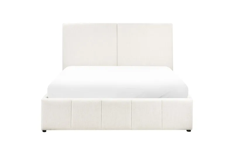 Seng med opbevaring Castelnavet - Hvid, Sort, 160x200 cm - Møbler - Senge - Sengeramme & sengestel