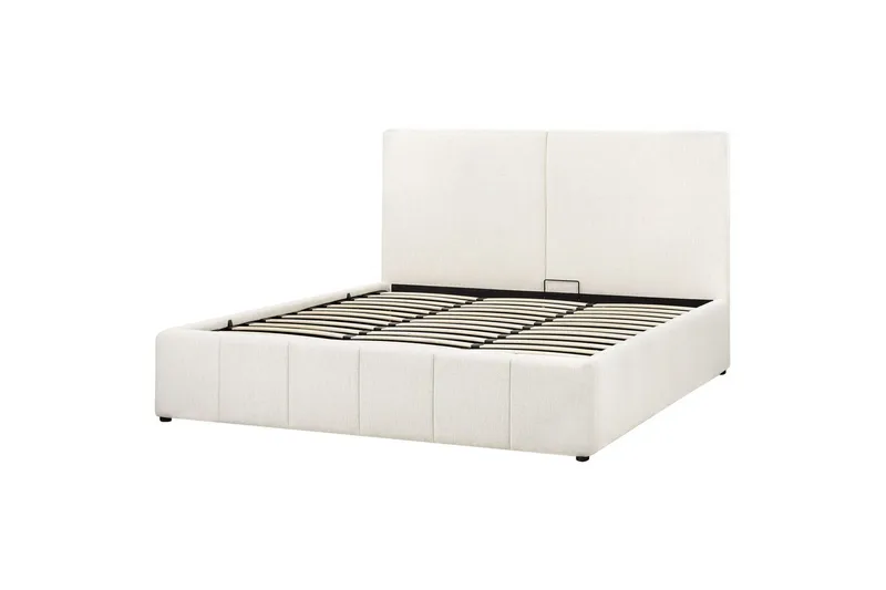 Seng med opbevaring Castelnavet - Hvid, Sort, 180x200 cm - Møbler - Senge - Sengeramme & sengestel