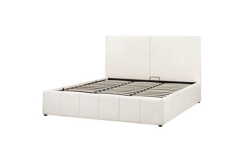 Seng med opbevaring Castelnavet - Hvid, Sort, 180x200 cm - Møbler - Senge - Sengeramme & sengestel