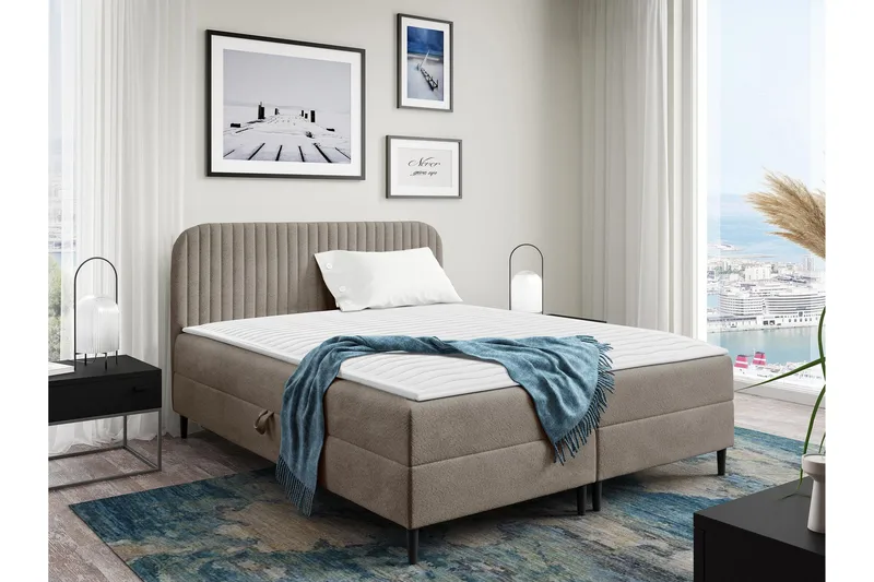 Celestine Opbevaringsseng 140x200 cm, Beige