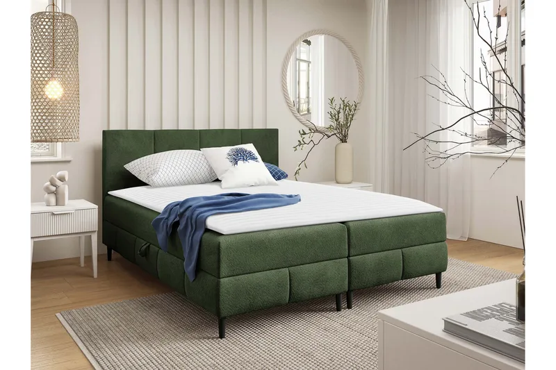 Celestine Opbevaringsseng 140x200 cm, Grøn