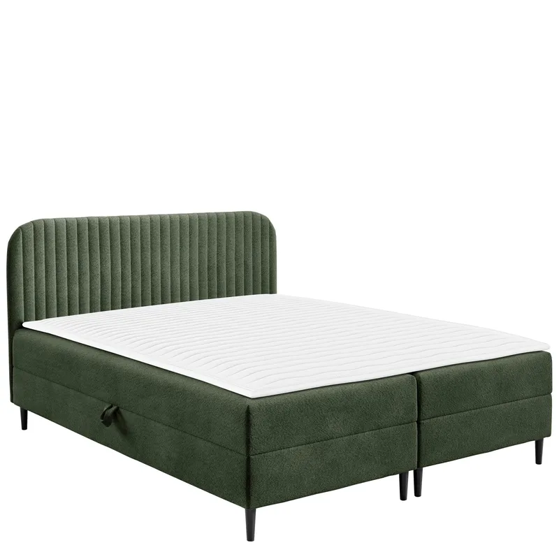 Celestine Opbevaringsseng 160x200 cm - Grøn - Møbler - Senge - Seng med opbevaring