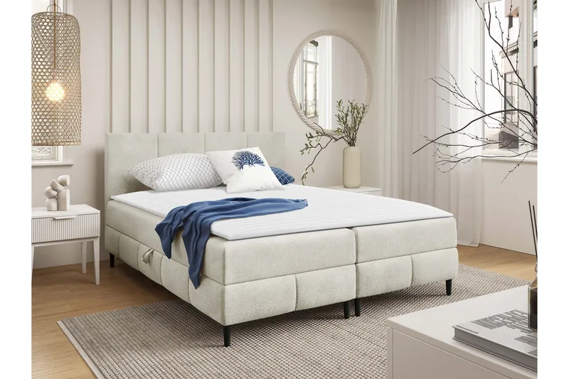 Celestine Opbevaringsseng 180x200 cm - Hvid - Møbler - Senge - Seng med opbevaring