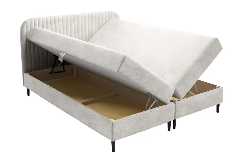 Celestine Opbevaringsseng 200x200 cm - Beige - Møbler - Senge - Seng med opbevaring
