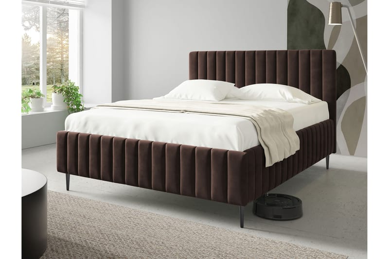 Desio Opbevaringsseng 140x200 cm - Beige - Møbler - Senge - Seng med opbevaring