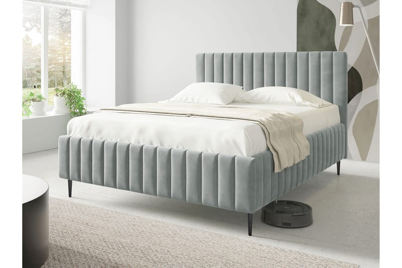 Desio Opbevaringsseng 140x200 cm - Grå - Møbler - Senge - Seng med opbevaring