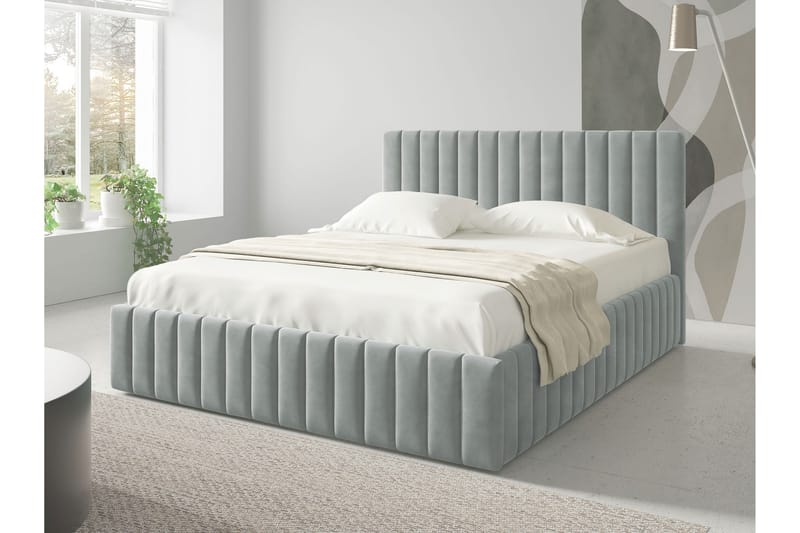 Desio Opbevaringsseng 180x200 cm - Beige/Grå - Møbler - Senge - Seng med opbevaring