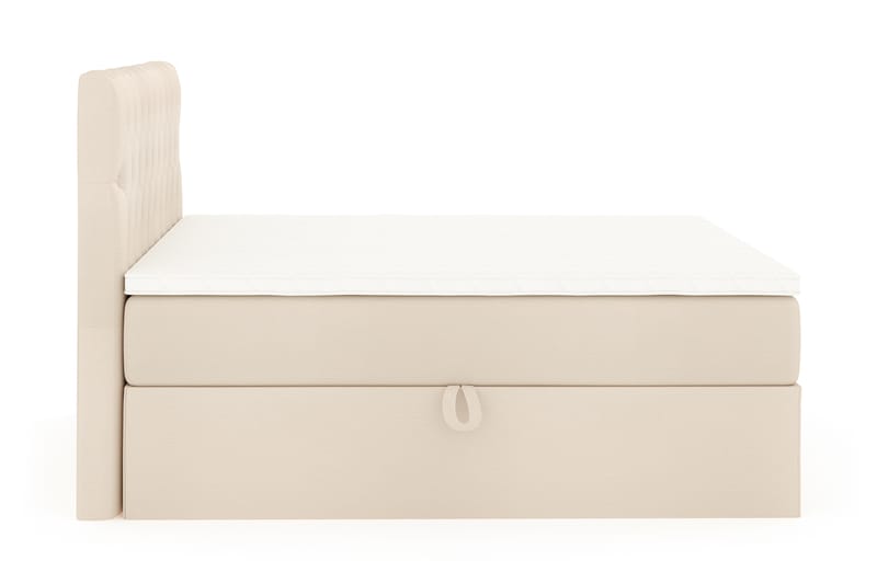 Boxy Box Bed 160x200 cm Seng med Opbevaring - Beige - Møbler - Senge - Seng med opbevaring - Dobbeltseng med opbevaring