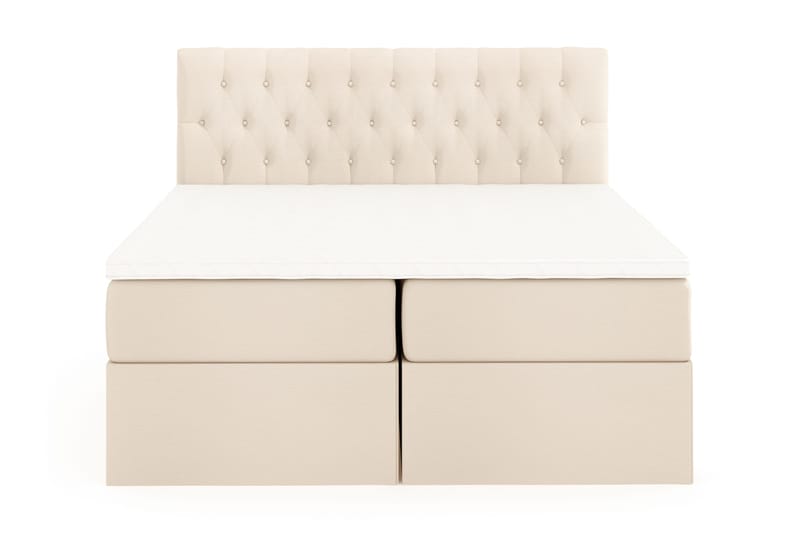 Boxy Box Bed 180x200 cm Seng med Opbevaring, Beige