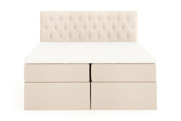Boxy Box Bed 180x200 cm Seng med Opbevaring - Beige - Møbler - Senge - Kontinentalsenge