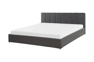 Dreuxa Opbevaringsseng 180x200 cm - Kunstlæder/Grå - Møbler - Senge - Sengeramme & sengestel