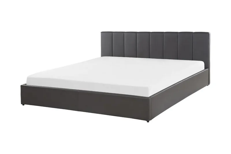 Dreuxa Opbevaringsseng 180x200 cm - Kunstlæder/Grå - Møbler - Senge - Sengeramme & sengestel