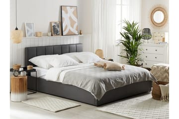 Dreuxa Opbevaringsseng 180x200 cm - Kunstlæder/Grå - Møbler - Senge - Sengeramme & sengestel