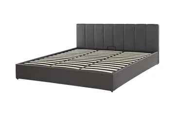 Dreuxa Opbevaringsseng 180x200 cm - Kunstlæder/Grå - Møbler - Senge - Sengeramme & sengestel