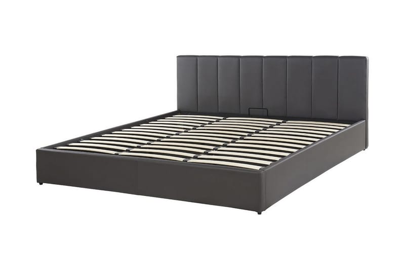 Dreuxa Opbevaringsseng 180x200 cm - Kunstlæder/Grå - Møbler - Senge - Sengeramme & sengestel