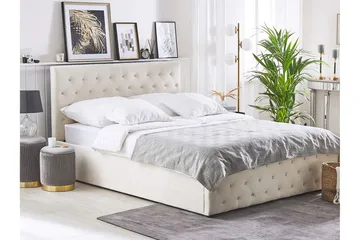 Förvaringssäng Beige - Møbler - Senge - Sengeramme & sengestel