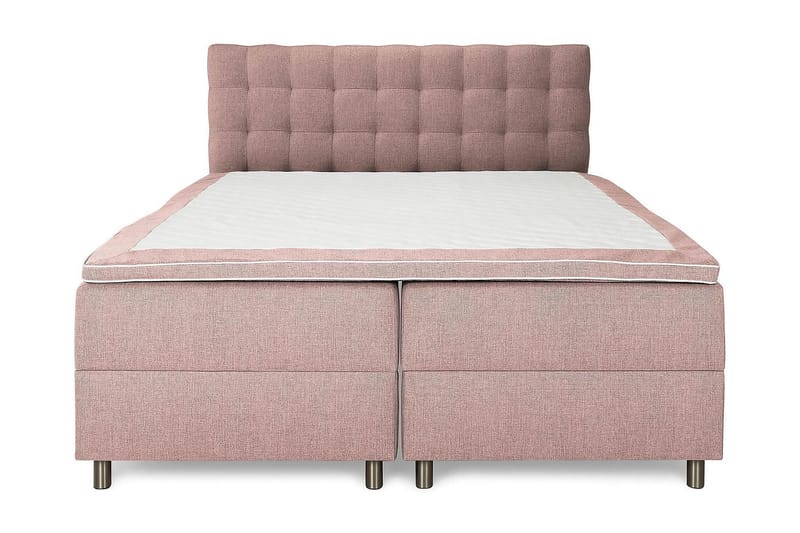 Montana Dobbeltseng med Opbevaring 160x200 cm - Lyserød - Møbler - Senge - Komplet sengepakke
