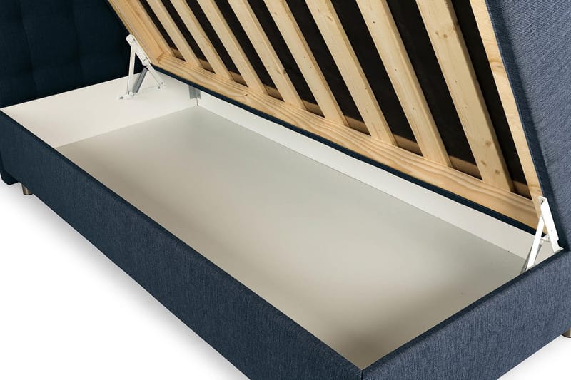 Montana Dobbeltseng med Opbevaring 160x200 cm - Mørkeblå - Møbler - Senge - Boxmadras & boxseng