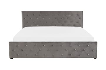 Saleux Opbevaringsseng 180x200 cm - Velour/Grå - Møbler - Senge - Sengeramme & sengestel