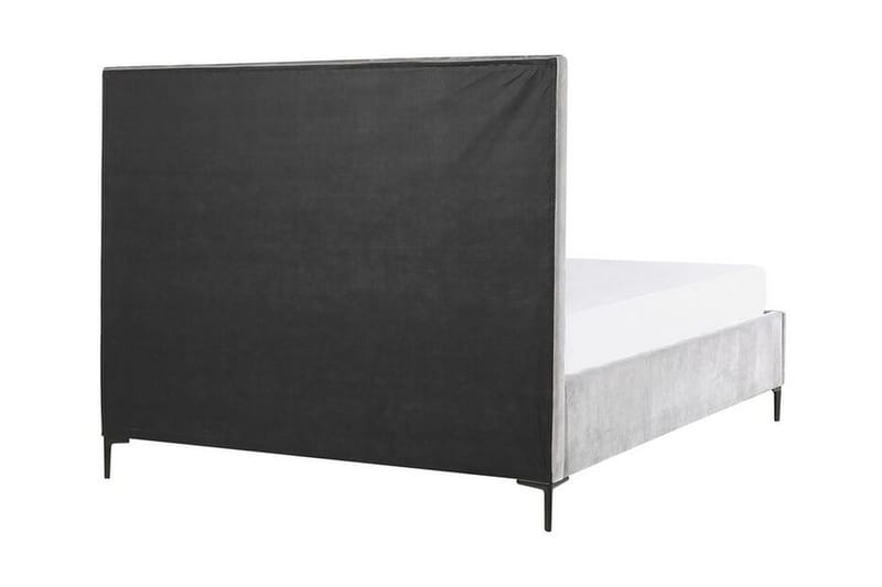 Dobbeltseng med rattan 180x200 cm SEZANNE - Grå - Møbler - Senge - Seng med opbevaring