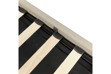 Seng med opbevaring Dreux - Beige, sort, 140x200 cm - Møbler - Senge - Sengeramme & sengestel