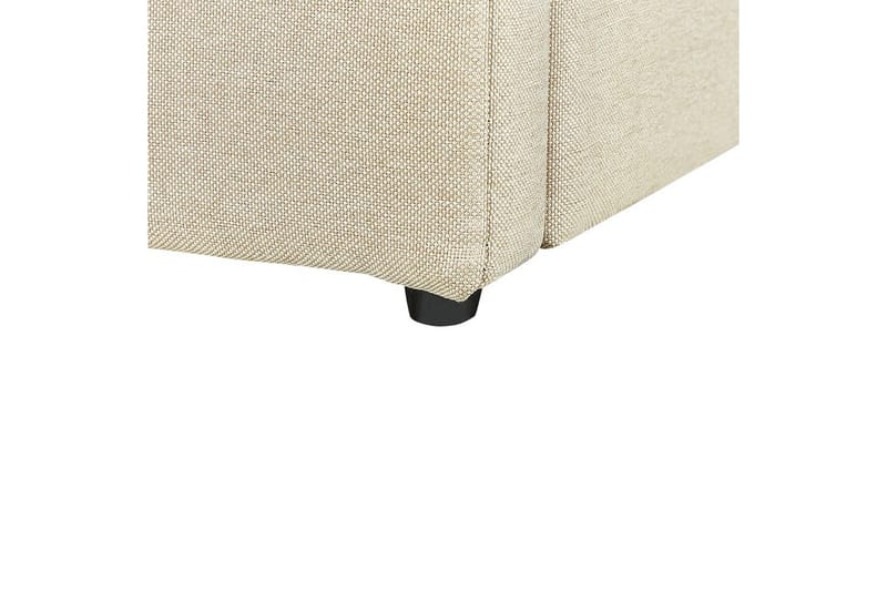 Seng med opbevaring Dreux - Beige, sort, 180x200 cm - Møbler - Senge - Sengeramme & sengestel