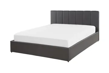 Dreuxa Opbevaringsseng 140x200 cm - Kunstlæder/Grå - Møbler - Senge - Seng med opbevaring