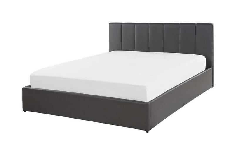 Dreuxa Opbevaringsseng 140x200 cm - Kunstlæder/Grå - Møbler - Senge - Seng med opbevaring