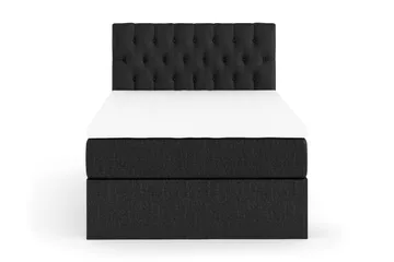 Boxy Box Bed 120x200 cm Seng med Opbevaring - Sort/Grå - Møbler - Senge - Kontinentalsenge
