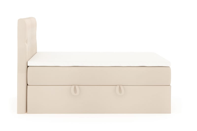 Boxy Box Bed Seng med Opbevaring 120x200 cm - Beige - Møbler - Senge - Enkeltsenge