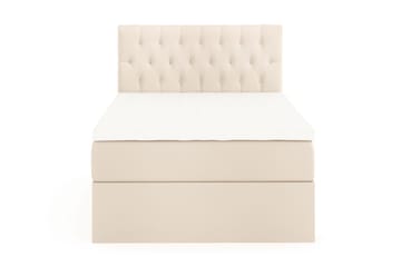 Boxy Box Bed Seng med Opbevaring 120x200 cm - Beige - Møbler - Senge - Kontinentalsenge