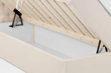 Boxy Box Bed Seng med Opbevaring 120x200 cm - Beige - Møbler - Senge - Kontinentalsenge