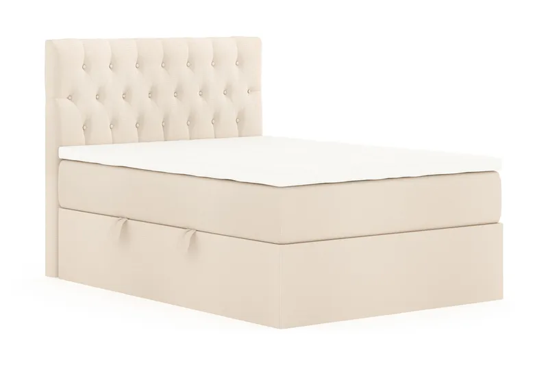 Boxy Box Bed Seng med Opbevaring 120x200 cm - Beige - Møbler - Senge - Enkeltsenge