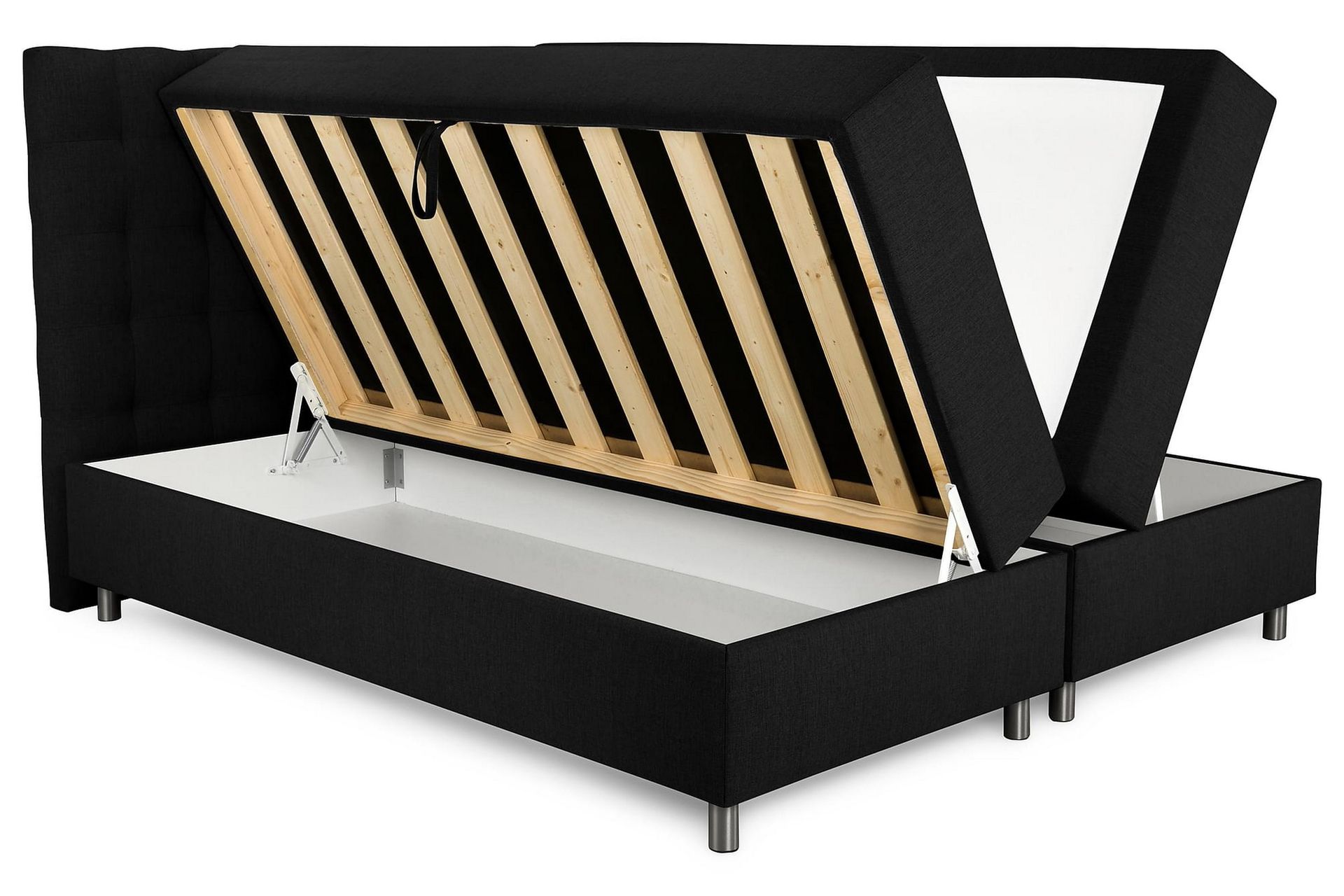Montana Opbevaringsseng 160x200 - Sort - Møbler - Senge - Komplet sengepakke