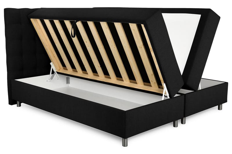 Montana Opbevaringsseng 160x200 - Sort - Møbler - Senge - Komplet sengepakke