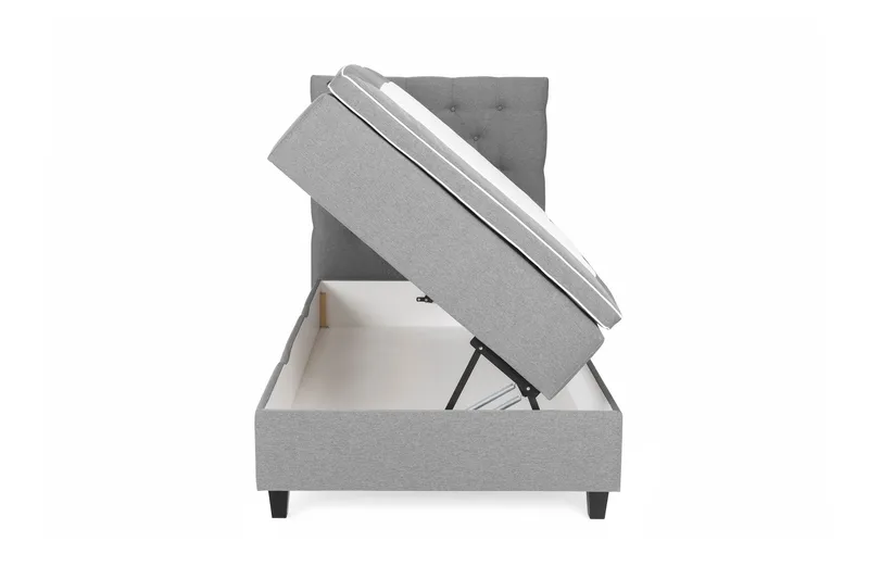 Royal Box Bed 105x200 - Lysegrå - Møbler - Senge - Kontinentalsenge