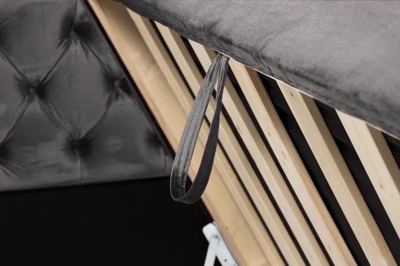 Francisco Komplet Sengpakke med løfteopbevaring LED-belysning 180x200 - Mørkegrå - Møbler - Senge - Komplet sengepakke